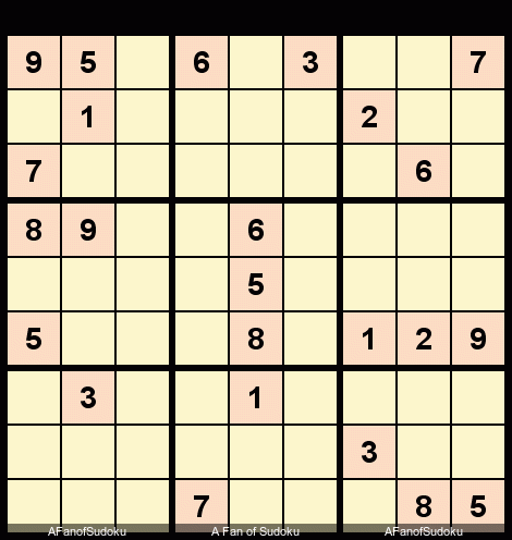 Triple Subset Claiming
New York Times Sudoku Hard August 10, 2018