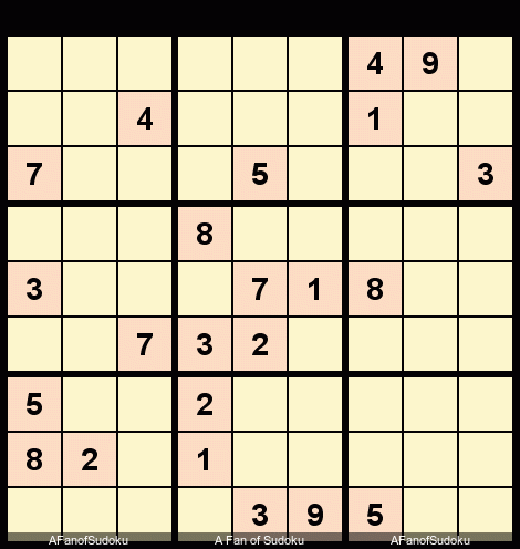 New York Times Sudoku July 11, 2018
