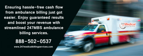 Ensuring hassle-free cash flow from ambulance billing just got easier. Enjoy guaranteed results and boost your revenue with streamlined 247MBS ambulance billing services.