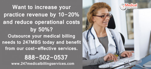 Want to increase your practice revenue by 10-20% and reduce operational costs by 50%? Outsource your medical billing needs to 247MBS today and benefit from our cost-effective services.