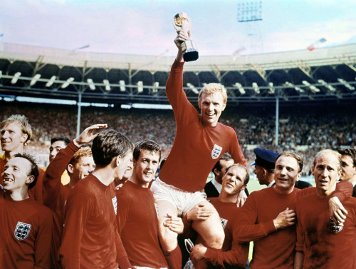 1966 World Cup Final at Wembley Stadium July 1966 England 4 v West Germany 2 Captain Bobby Moore hol