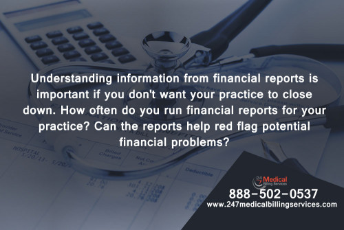 Understanding information from financial reports is important if you don’t want your practice to close down. How often do you run financial reports for your practice? Can the reports help red flag potential financial problems?