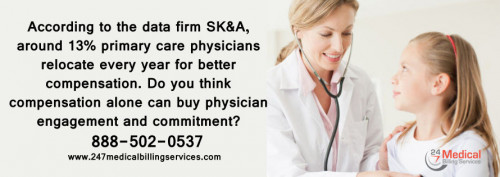 According to the data firm SK&A, around 13% primary care physicians relocate every year for better compensation. Do you think compensation alone can buy physician engagement and commitment?