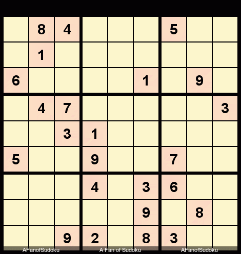 Pair
New York Times Sudoku Hard July 28, 2018