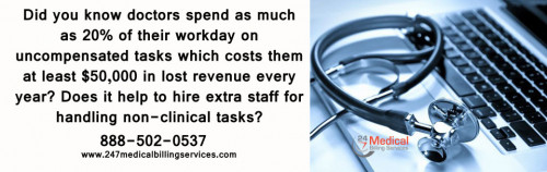 Did you know doctors spend as much as 20% of their workday on uncompensated tasks which costs them at least $50,000 in lost revenue every year? Does it help to hire extra staff for handling non-clinical tasks?