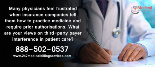 Many physicians feel frustrated when insurance companies tell them how to practice medicine and require prior authorisations. What are your views on third-party payer interference in patient care?