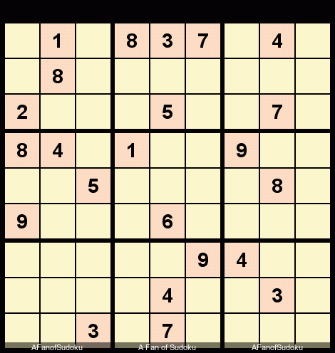 Pointing Triple Subset
New York Times Sudoku Hard August 3, 2018