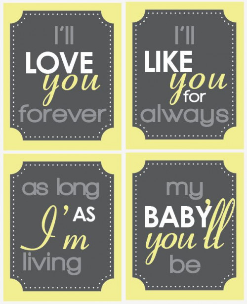 7fcefa36421fd91a1fd5fbc5445cc055 yellow girls rooms love you forever quotes