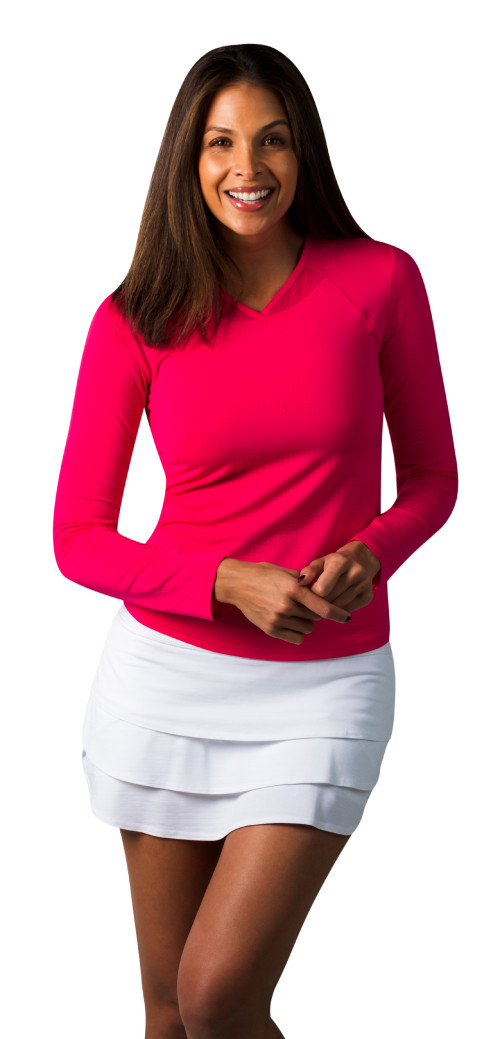 900603 SolTek ICE Crew Neck Sport Tee. Fiesta Pink. SanSoleil (23)