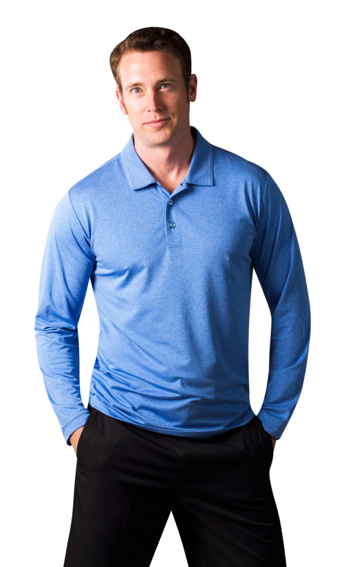 900830 SolSport Men's Button Polo. Steel Blue. SanSoleil (25)