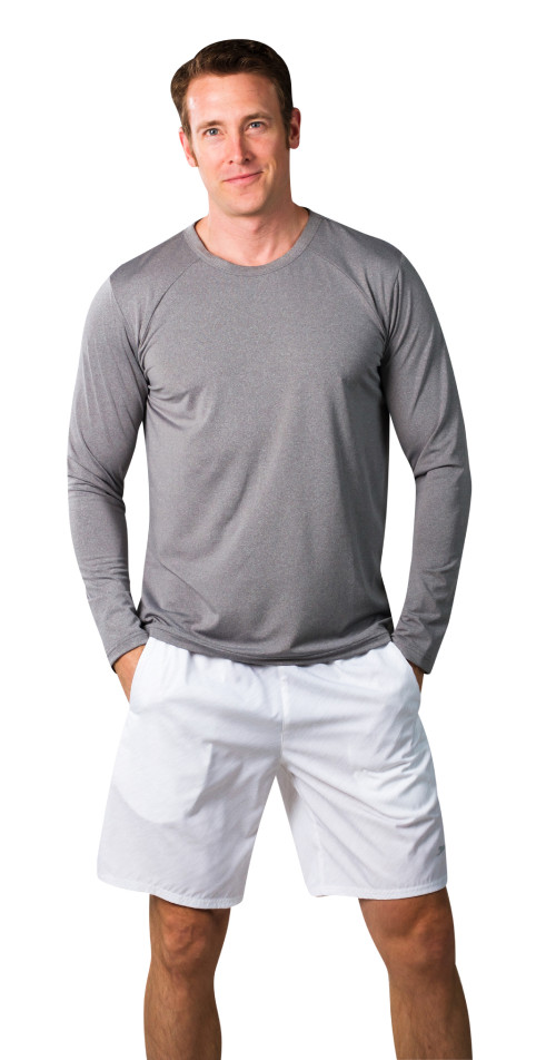 900831 SolSport Men's Crew Neck. Heather Gray. SanSoleil PB (28)