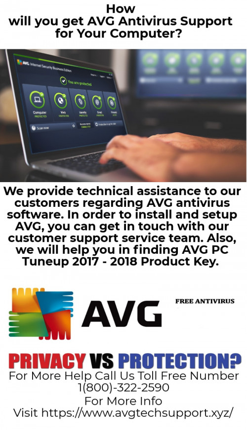 We have a toll-free AVG support number to help our customers with their AVG antivirus related issues. If you are also facing issues with your AVG antivirus, then you can call us (800)-322-2590 today to get the best support.