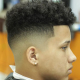 Bald-Fade-with-Natural-Curls-on-Top