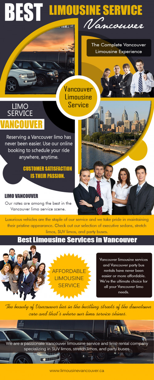 Affordable limo service Vancouver the real feeling of travelling at https://www.limousinevancouver.ca/

Company Owner/Contact Person: Vick Raj
Business Name: Fabulous Limousines Vancouver
ADDRESS- 741 W. 57th Ave #7 Vancouver BC V6P 1S2 Canada
Street Address: 741 W. 57th Ave
Suite/Office (if any): 7
City: Vancouver, State: BC, Zip/Postal Code: V6P 1S2
Business Primary Phone Number: (778) 288-5466
Business Category: Limousine Service, Airport Shuttle Service
Primary Email Address : info@fabulouslimousines.ca
Products/Services – limousine service, party bus service, sedan service, airport transportation, whistler transportation
Year Established: 2011
Hours of Operation: 24 hours a day / 7 days a week / 365 days a year
Languages Spoken: English
Payment Methods Accepted: cash, debit, credit
Service Areas: within 100 km of my address

Our Service:

Vancouver limo
limo Vancouver
limousine Vancouver
Vancouver party bus
limo service Vancouver
Vancouver limousine service
affordable limousine service
best limousine service Vancouver

Imagine being in an area you are unfamiliar with, driving on your own; you'd surely leave and go home and probably dread traveling based on the amount of traffic alone! People from all over the country travel and many people rent cars and have no idea where they are going. Hire affordable limousine services in Richmond can be your best option. 

Social: 
http://www.apsense.com/brand/limousinevancouver
https://about.me/richmondlimo
http://moovlink.com/?c=BFRWWlM6OWY3ZjZjOTM
https://sites.google.com/view/limovancouver/vancouver-limo