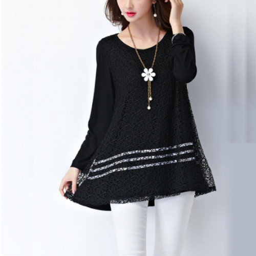 Black-Color-Lace-Stitching-Double-Layers-Women-Shirt-WC-52.jpg