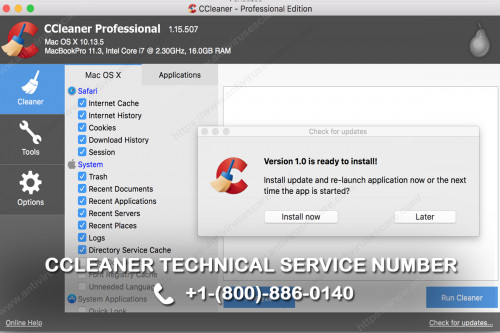 Unable to uninstall CCleaner on mac, do contact our CCleaner antivirus customer service number +1-(800)-886-0140.