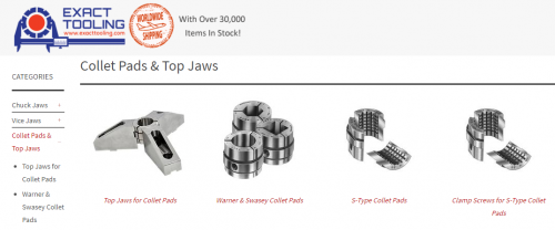 We carry a full line of Top Jaws for Collet Pads, Warner &amp; Swasey Collet Pads, &quot;S&quot; Style Collet Pads. In Stock - Fast Online Checkout - Same Day Shipping.
Visit us:- https://exacttooling.com/pages/colletpads