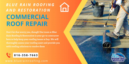 The team at Blue Rain Roofing &amp; Restoration is here for all your Residential &amp; Commercial needs. Local to KC and here to help get your roof on track.
For More Information : https://www.bluerainroofing.com/commercial/