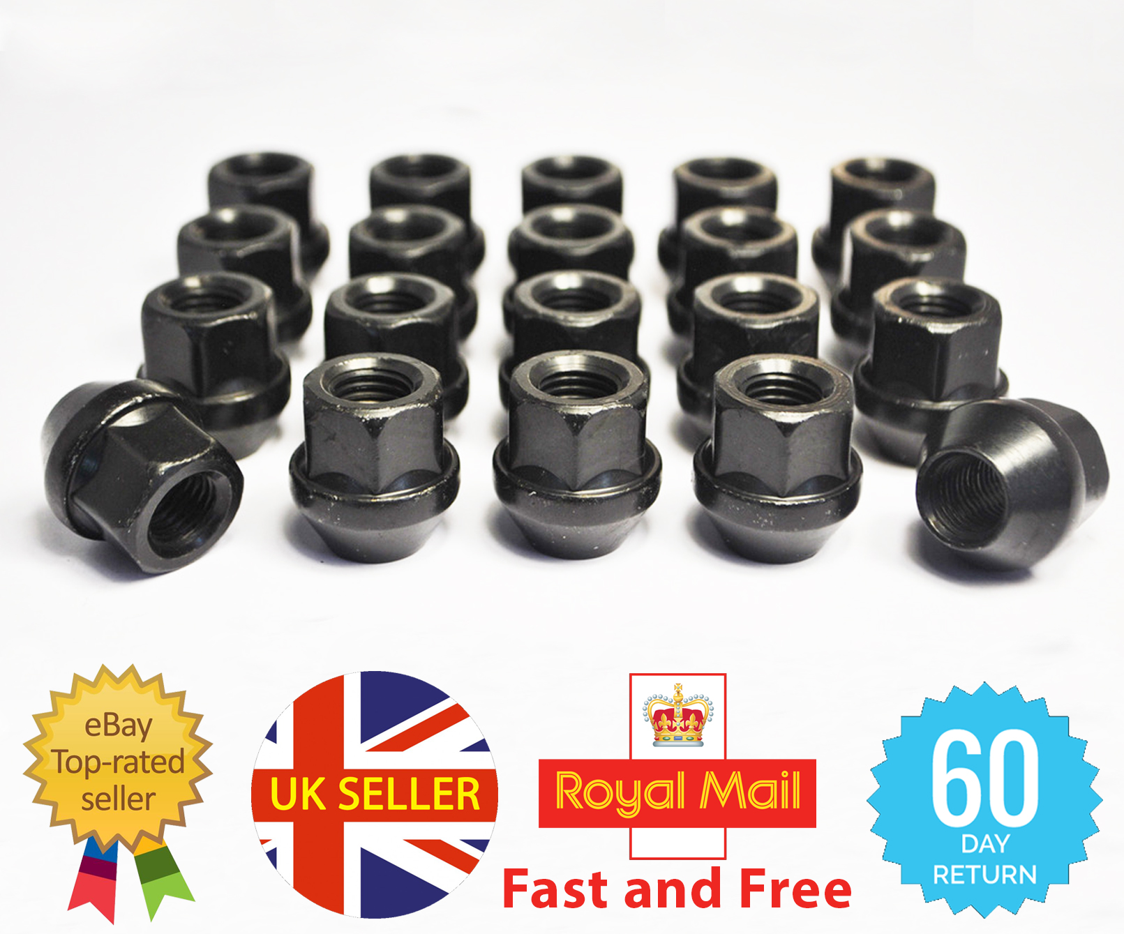 20 x Ford M12 x 1.5, 19mm Hex Open Alloy/Steel Wheel Nuts eBay