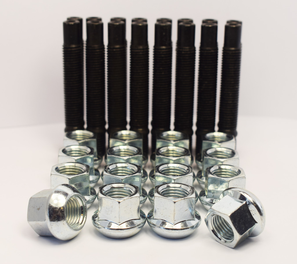 Volkswagon 4 Stud 60mm Conversion Wheel Stud Kit inc Tapered Nuts