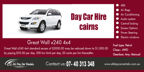 Our Website : http://alldaycarrentals.com.au/
Reading the terms of cars rental agreements appear to be rather apparent however not everybody take the time to in fact comprehend them. In some cases, we are surprised by surprise costs or shock costs. You could also obtain an affordable All Day Car Hire Cairns rental price if you book for longer durations. If you know that you will require a rental solution for a variety of days, after that you must already schedule the desired car for the entire duration. Booking by the day can lead you to an extra costly built up car lease amount. 
More Links : https://www.merchantcircle.com/blogs/all-day-car-rentals-akron-mi/2018/3/Rent-A-Car-Near-Me-Cheap/1440919
https://medium.com/@Saraincairns/cheaper-car-rental-cairns-222e540ac3ff
http://hirecarcairns.vidmeup.com/rent-a-car-near-me-cheap