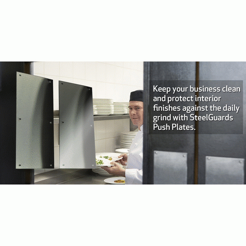 Buy stainless push plate for door protection without adding any extra bulk. We offer top-quality commercial hardware products at highly competitive prices. http://www.steelguards.ca/