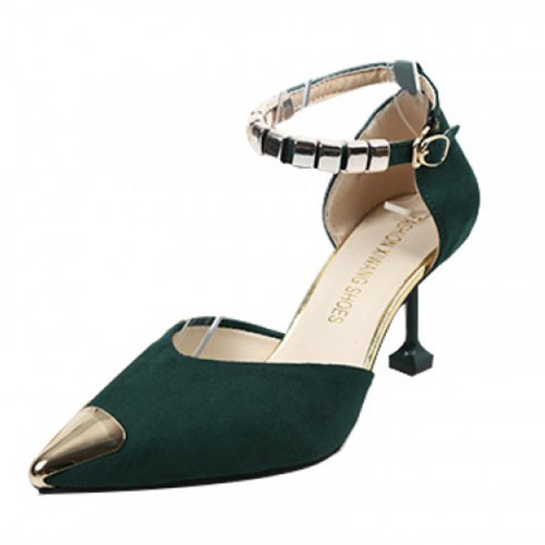 European Fashion Pointed Hollow Word Buckle Green Heels Sandals SC4sHt5mRt 800x800