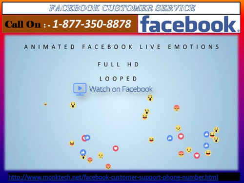 Facebook is such a social networking site which is transforming its look and features continuously to keep pace with time. Due to these changes you feel the need of an unwavering support. Now days of worry are gone and be ready for your golden time with our Facebook Customer Service. Attain our number and make a call at 1-877-350-8878. For more information: - http://www.monktech.net/facebook-customer-support-phone-number.html