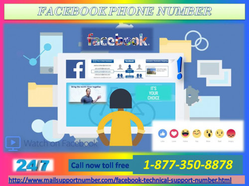 Do you have any problem while uploading photo on Facebook? Do you want to get rid of? If you are saying yes, then what’s problem just dial our free of cost Facebook Phone Number 1-877-350-8878. Here, our team of tech experts is available 24 hours to tell you the finest tips to exterminate this issue. For more information: - http://www.mailsupportnumber.com/facebook-technical-support-number.html