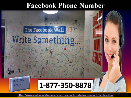 Our tech support team is always ready to assist 24x7 for giving the best possible and exquisite solutions of Facebook glitches. Hence, contact us now for guidance if you have any difficulties related to Facebook. So, don’t forget to call us on our helpline Facebook Phone Number 1-877-350-8878 only after than you will be helped out. For more information: - http://www.mailsupportnumber.com/facebook-technical-support-number.html