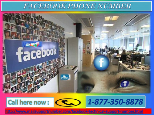 Dial our Facebook Phone Number 1-877-350-8878 to get exclusive Facebook advantages. Do you know? When you will dial our number, connect with our technical geeks who will not take single penny to handover you the overall benefits of Facebook. So, don’t hesitate and grab this opportunity in a hassle-free manner. For more information: - http://www.mailsupportnumber.com/facebook-technical-support-number.html
