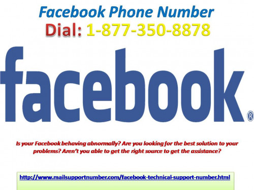 You are silent towards Facebook issues? Gather the courage to fight with them in a proper manner. You need aid for this? We are present here to extirpate your issues in a quick manner with the help of our diligent techies via our Facebook Phone Number 1-877-350-8878. And after having one to one conversation all the darkness of ignorance will fade away at once. For more information: - http://www.mailsupportnumber.com/facebook-technical-support-number.html