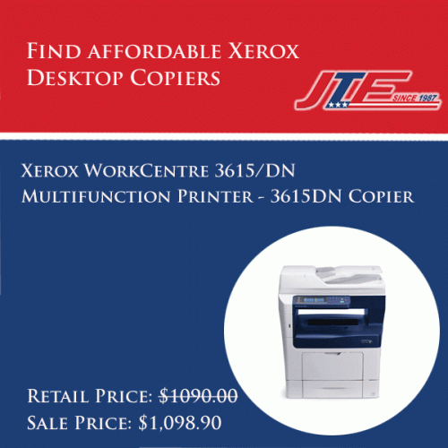 Find multifunction and affordable Xerox Desktop Copiers online at JTF Business Systems which are use in office, meeting, conferences and any other events. Call our toll free number 800-444-3299, e-mail: info@jtfbus.com to know more about products details and reviews. 
Visit: http://www.jtfbus.com/items.cfm?CatID=737&filter_brand=Xerox&filter=1
