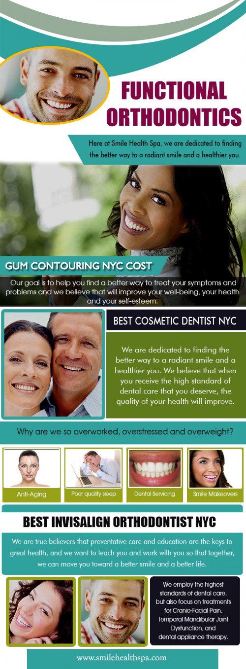 Our Website: http://www.smilehealthspa.com/
Orthodontist will take an extended period of time to accomplish the desired goals. After all, we are moving teeth while they are still attached to the jawbone, and this depends upon age, the severity of the condition, and the type of treatment that is needed. The commitment of the patient to the treatment procedure is the most important factor in achieving the desired outcome. Cooperation between the doctor and the patient is key to success. Find cheap gum contouring NYC cost for your dental problem. 
More Links: 
https://www.goodreads.com/videos/135837-nyc-gum-contouring
https://www.goodreads.com/videos/135836-best-cosmetic-dentist-nyc
https://www.goodreads.com/videos/135835-nyc-invisalign
https://issuu.com/nycinvisalign/docs/find_a_dentist_in_new_york_city