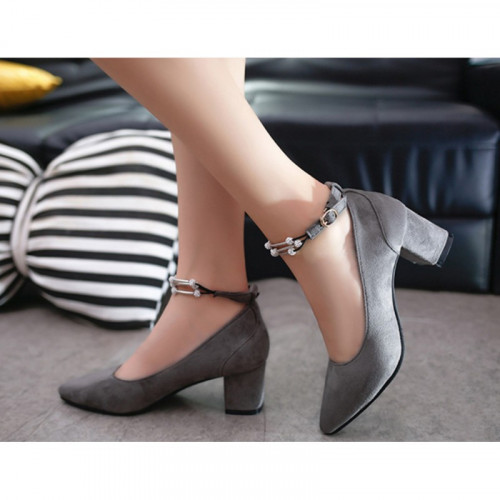 Grey Color Diamond Studded Metal Pointed Heels For Women NSVl1OX5su 800x800