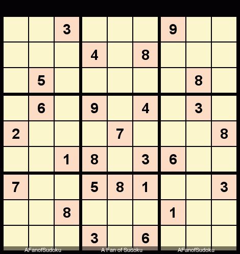 - Pointing Pairs
Guardian Sudoku Hard 4004 Self Solving Sudoku animated