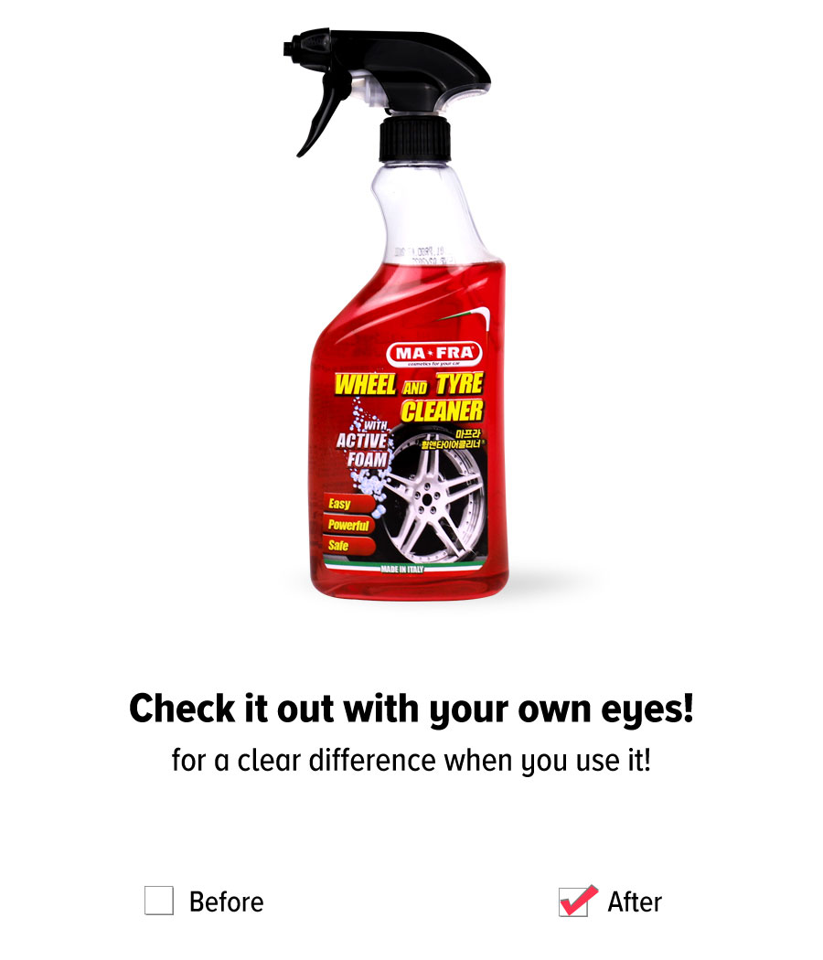 Mafra Wheel and Tyre Cleaner 500ml (2 in 1 Active Foam Deep clean and degrease tyres and rims) - Mafra Official Store Singapore