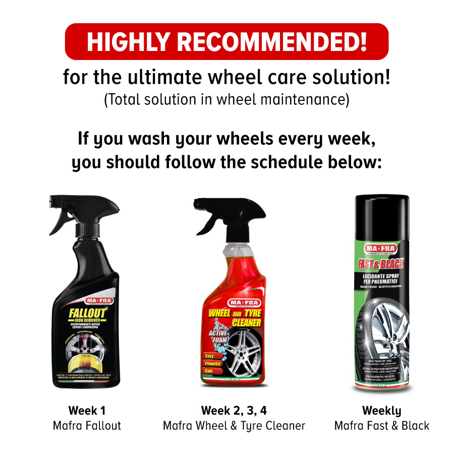 Mafra Fallout Iron Remover Cleaner 500ml (Decontamination cleaning for Car Wheel Rims Body Paintwork Trimmings Emblem) - Mafra Official Store Singapore