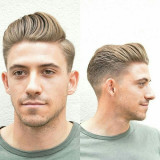 Haircuts-For-Men-Brush-Back-with-Hard-Part