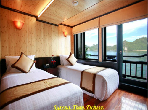 Halong Syrena Cruise -Built in accordance with traditional Vietnamese style and modern-day luxury, Syrena Cruises have maintained the original standards of luxury cruising in Halong Bay with the current Syrena Cruises boat entering service in autumn 2010. The Syrena Cruises fleet of 2 boats offers a total of 34 luxury cabins & suites accomodating a total of 68 passengers for Halong Bay cruises or hosted events (weddings, corporate retreats, incentives, meetings, conferences, etc.). For details visit the site http://hanoitohalong.com/halong-junks/luxury/Halong-Syrena-Cruise