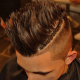 High-Fade-with-Braids-Long-Spiked-Hair