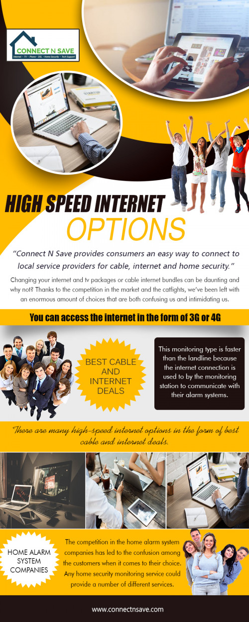 Our Website : http://connectnsave.com/
Everyone has times when you take a deep breath and try to forget about all the tedious services you have to contract. It may take months or years to find the High Speed Internet Options. However, considering the case closed in these departments may cause you to become complacent with inferior service. Not only will you be shortchanged in wireless internet and entertainment, you could be paying more than you should be.
My Profile : https://gifyu.com/affordablenet
More Links :
https://gifyu.com/image/svdC
https://gifyu.com/image/svdU
https://gifyu.com/image/svda