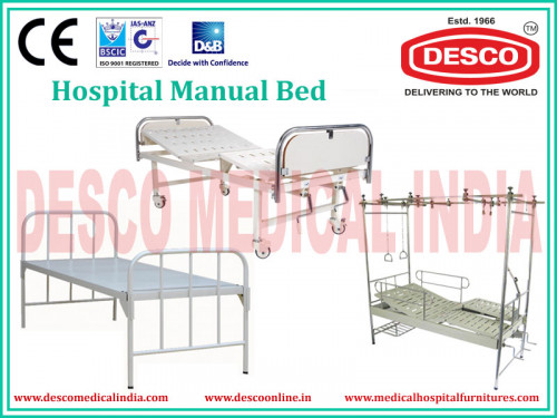 Medical Hospital Furniture is a prominent manufacturer, supplier and exporter of world class hospital furniture such as hospital manual beds or known as medical ward beds. We export our medical furniture in more than 90 countries. You can purchase from us at wholesale price.
For more info, call us on: 9810867957 | Email us on: rohit@descoinstruments.com 
Visit us on: http://www.medicalhospitalfurnitures.com/Product/manual-hospital-bed-manufacturer/1