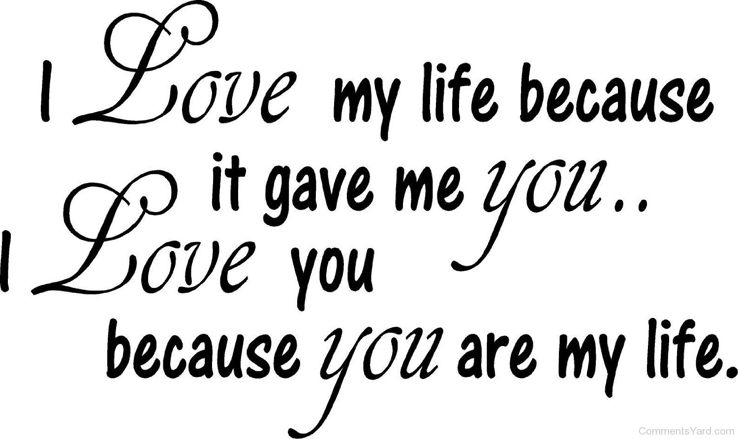 Image I love you Beacause Ypu Are My Life CY104 in i love u images album.