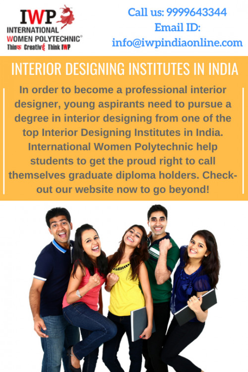 Interior Designing Institutes in India offered at International Women Polytechnic, Delhi helps to build up a complete understanding of the Interior Design. We ensure students to get maximum exposure and develop professional skills. If you want to become a reputed interior designer, then IWP is the place to get the most important professional skills. Contact us today!

https://www.iwpindiaonline.com/interior-designing-institute.php