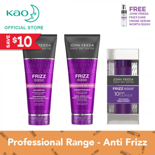 Kao Free Serum John Frieda Frizz Ease Forever Smooth Anti Frizz Set (+ 10 Day Tamer)