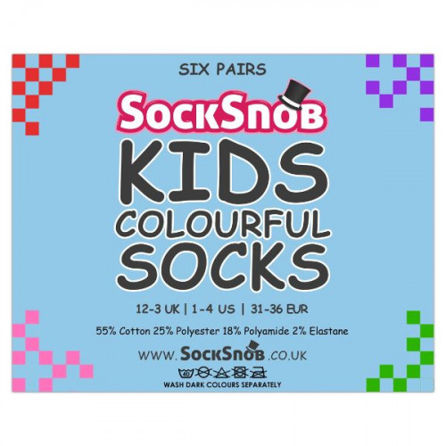 Kids 12 3 Socks PACK Black