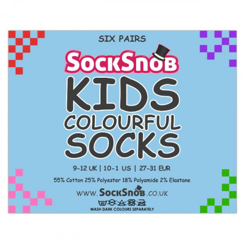 Kids 9 12 Socks PACK Black