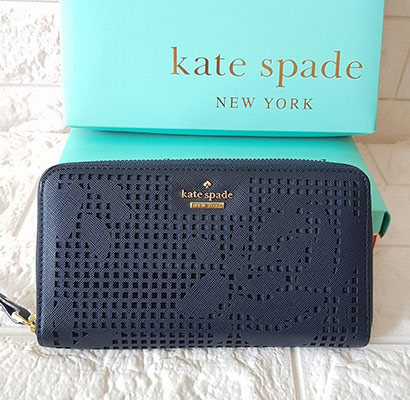 75% Off Kate Spade Flower Perforated Leather Wallet Promo - LBMS