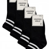 LU005BLK-STRIPE-ANKLE-SOCKS-PACK-X12